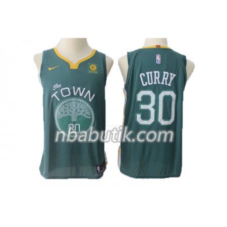 NBA Mænd Trøje Golden State Warriors Stephen Curry 30 Nike 2017-18 Grøn Swingman NBA Mænd Trøje Golden State Warriors Stephen Curry 30 Nike 2017-18 Grøn Swingman